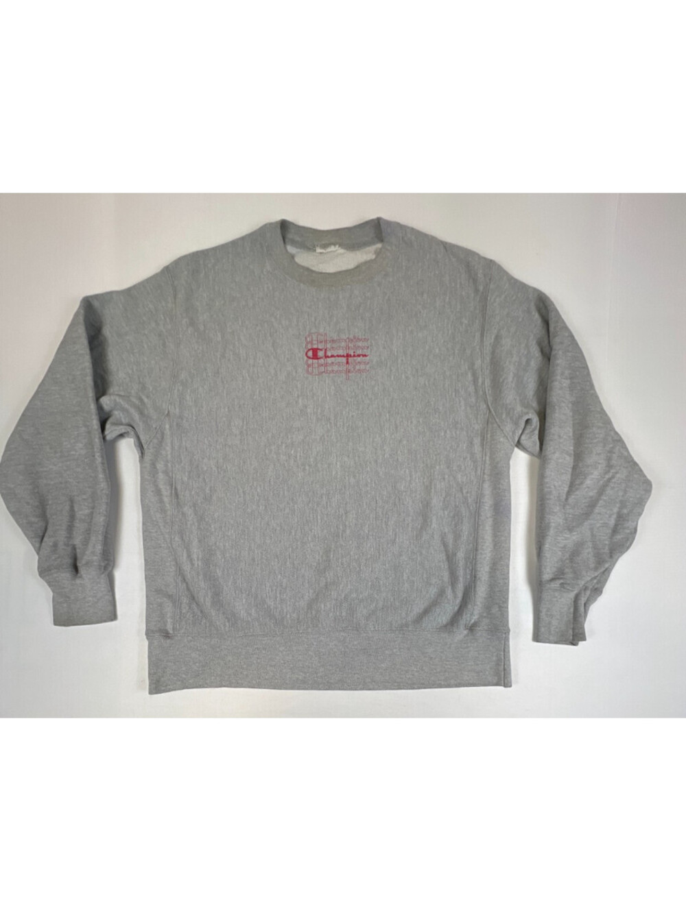 Vintage Champion Men's L Gray Reverse Weave Crewneck Sweatshirt Embroidered Logo